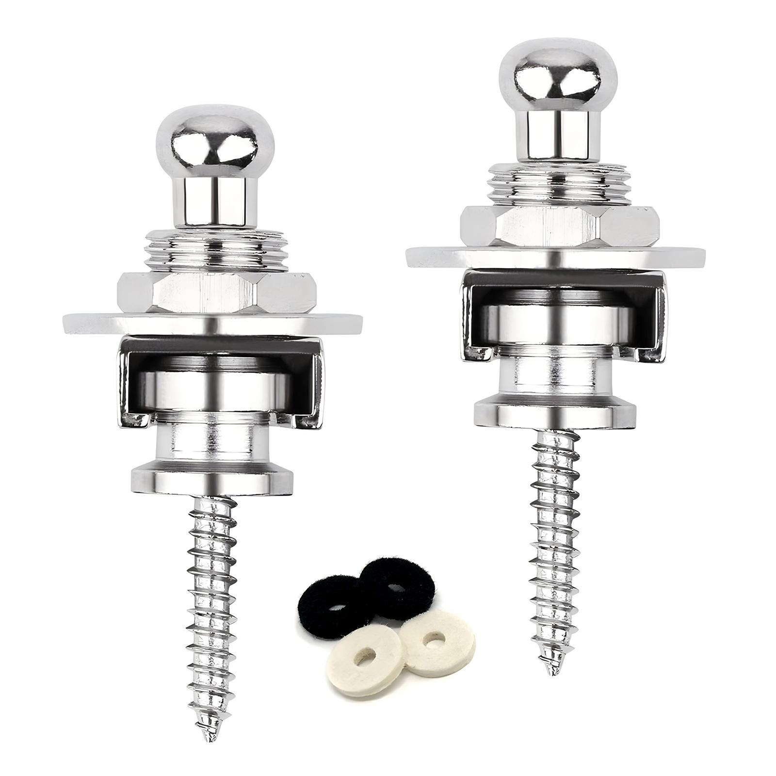 

2 шт. фиксаторов для гитарного ремня, нескользящие кнопки для фиксации гитары, металлическая текстура, подходит для большинства гитар и бас-ремней