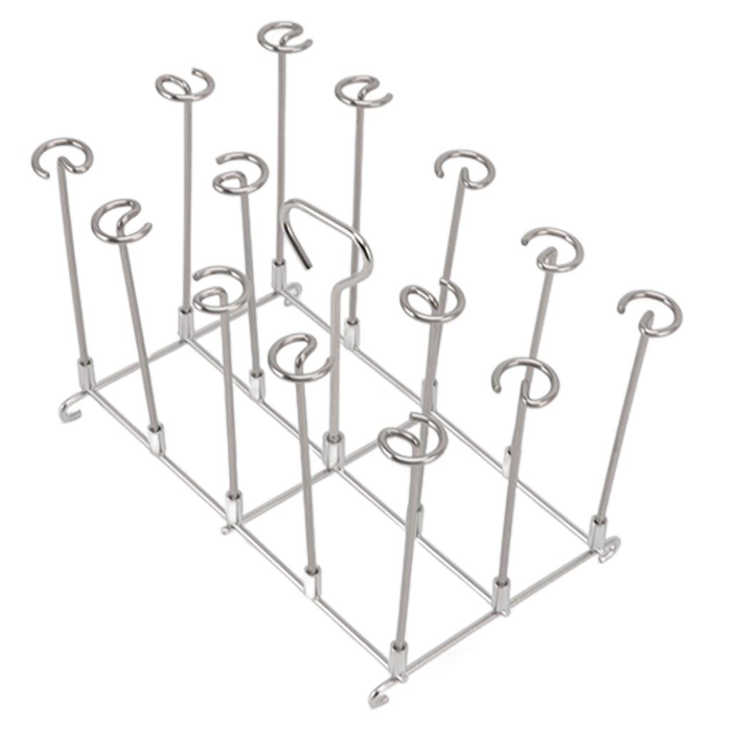 Fryer Skewer Stand Stainless Steel Vertical Grill Rack with Skewers Heat Resistant Kitchen Fryer Skewer Rack Square