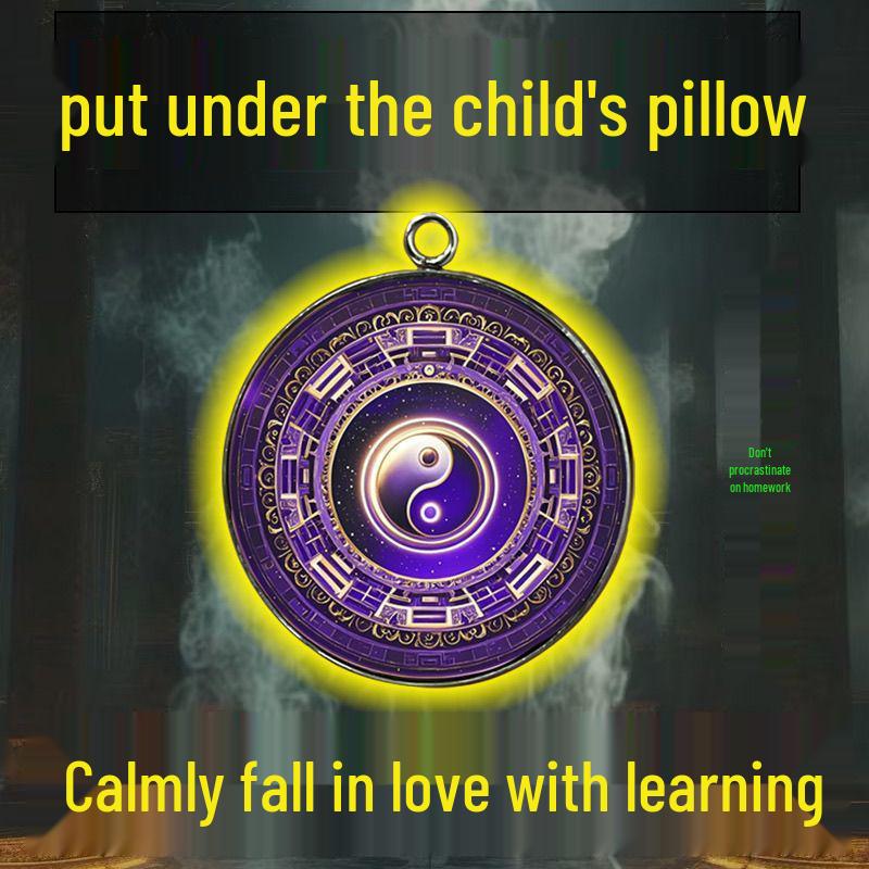 30mm Single-Sided Pendant: Good Luck Charm for Continuous Blessings, Wear for Auspicious Prayers.