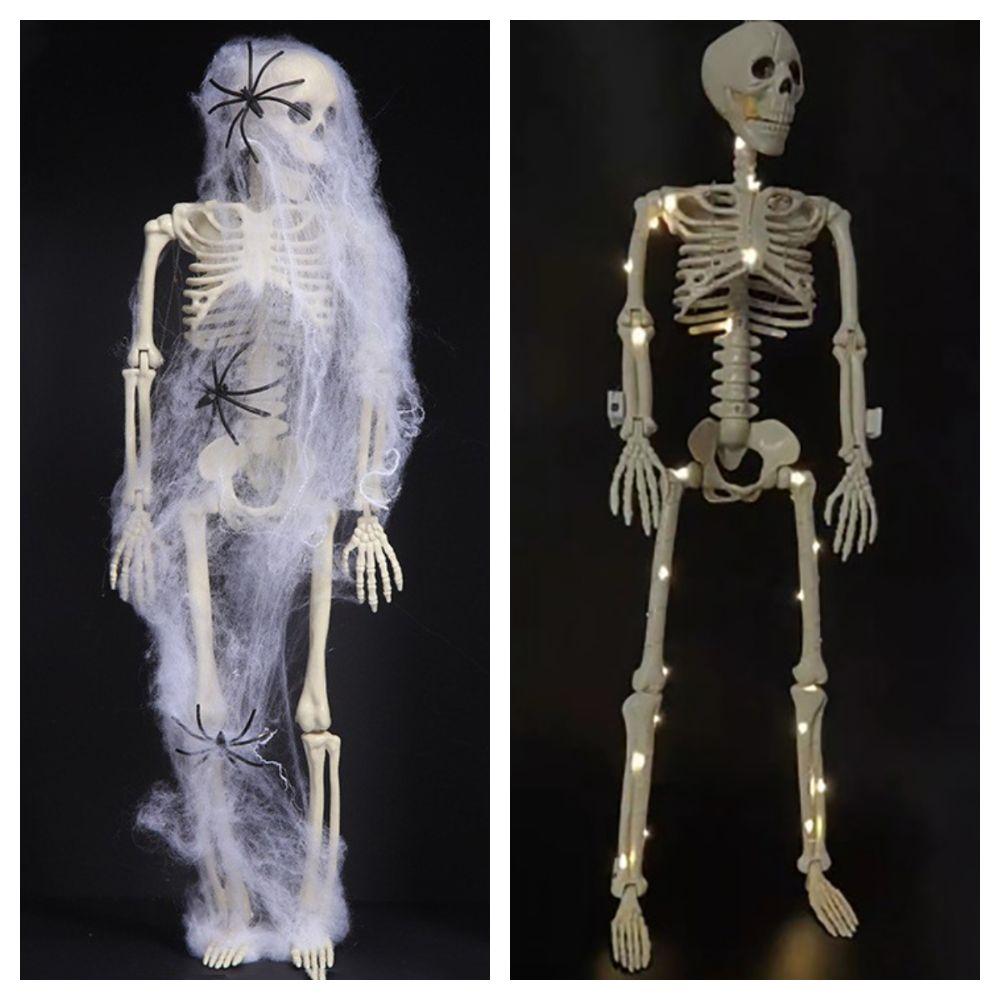 White Orange Pumpkin Skull 40CM Body Figurine Creative Bone Model Outdoor Indoor