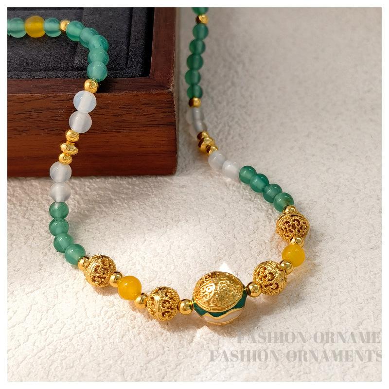 Premium Sense Light Luxury Spring and Summer Earrings Necklace Temperament Retro Earrings Trendy Niche Jewelry