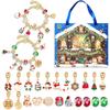 Christmas Advent Calendar Bracelets 2025 24 Days Xmas Countdown Calendar DIY Jewelry Making Kit Gift 22 Sets Of Charm Beads