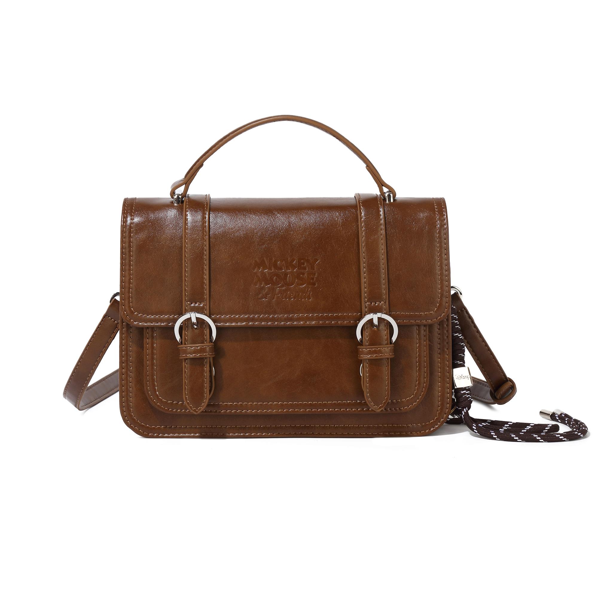 

New Disney Mickey Series PU Shoulder Bag, Crossbody Bag, Handbag Medium Women s Brown BMK-72262K 24*7.5*16.5CM