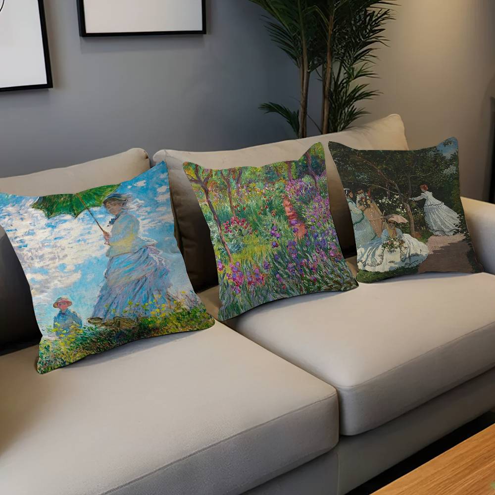 Lmpressionism Artist Cushion Cover Polyester Sofa Cushions Decorative Throw Pillows Home Decoration Pillowcover