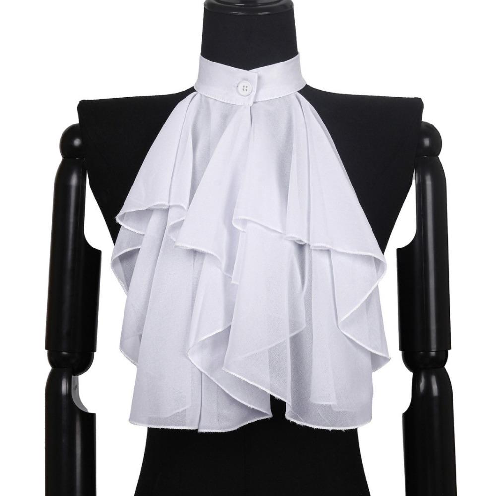 Renaissance Ruff Collar - Elegant White Detachable Neck Piece for Costumes & Historical Reenactment