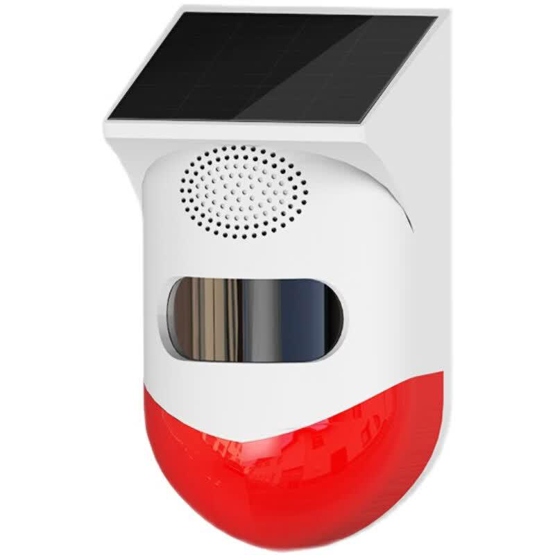 Solar Outdoor Motion Sensor Sound & Light Alarm CN Plug (adapter Included)