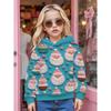 Autumn and Winter Children's Christmas 3D Printed Hooded Comfortable and Versatile Breathable Hoodies & Sweatshirts (Girls)