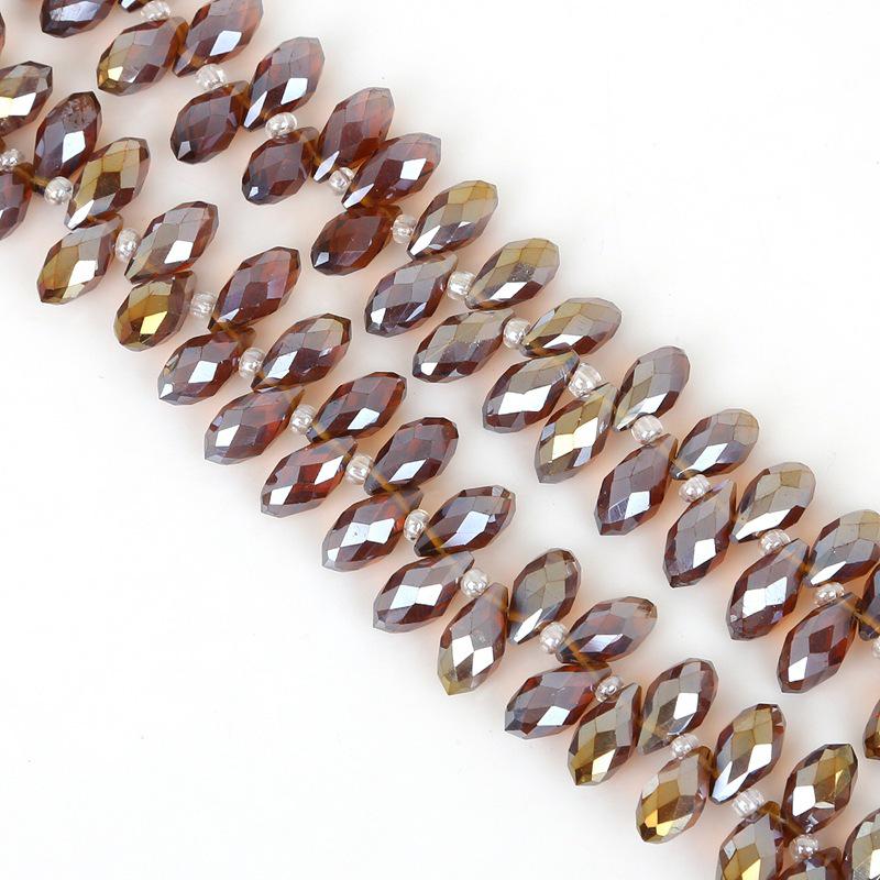 6x12mm Glas Kristall Perlen mit horizontalem Loch für DIY Schmuck & Ohrringe