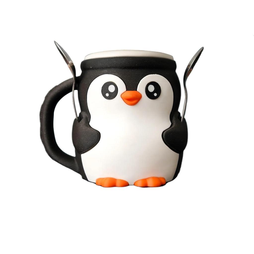 Niedlicher Pinguin Eisbecherhalter, Pinguin Eisbecherhalter, Eisbecherbehälter, Wiederverwendbare Eisbehälter, Eis am Stiel Halter