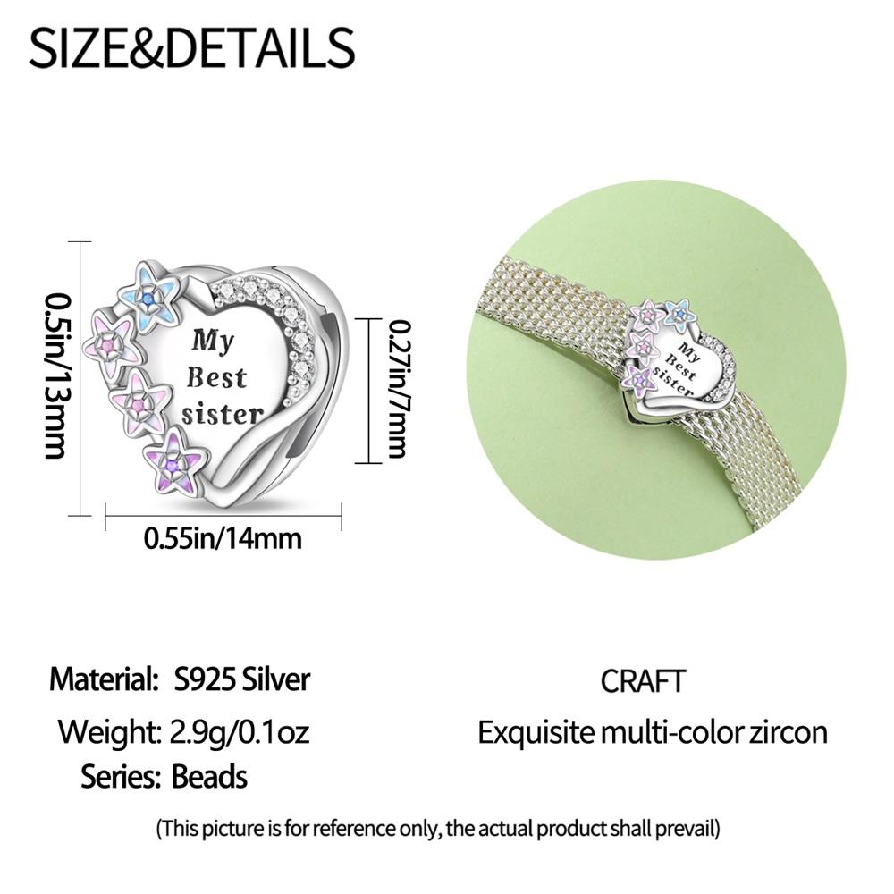 Trendy Copper Metal Sisters Love Flower Charm Bead Component Compatible With Do It Yourself Bracelet High Quality Fine Jewelry Lady Friendship