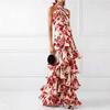 Summer New European and American Bohemian Vacation Style Straps Lorita Swing Dress Print Dress
