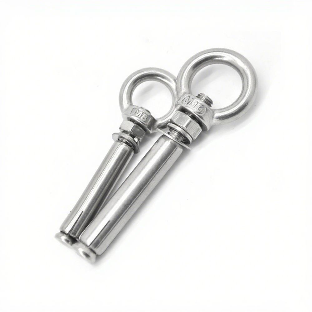 With Ring 304 Stainless Steel Expansion Bolts Silver Ring Expansion Screws  Wire Pipe Clamp