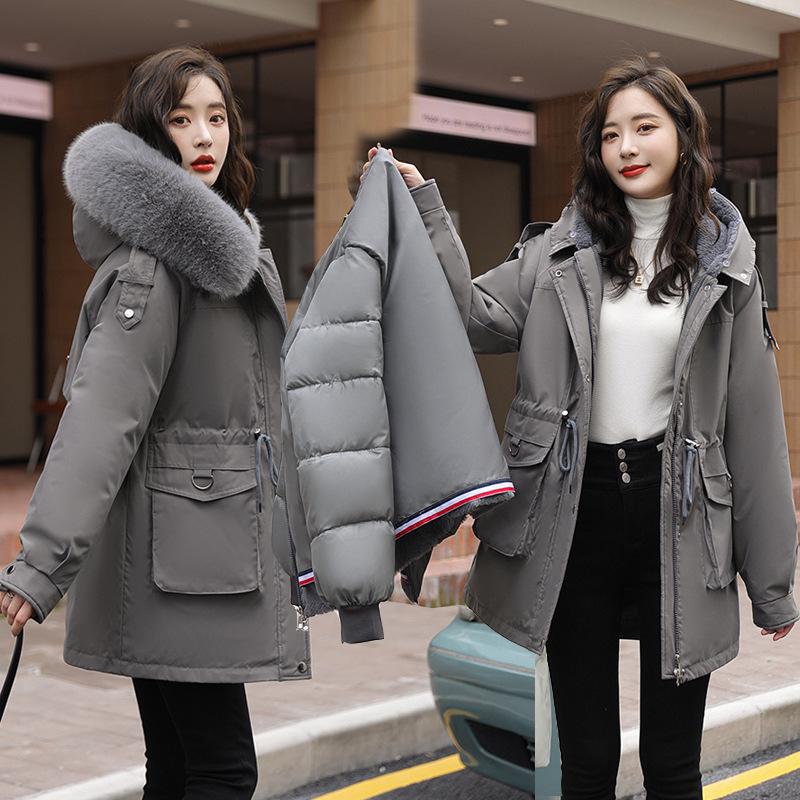 Women's Winter Parka: 3-in-1 Fleece-Lined Waist-Hugging Coat with Detachable Liner
