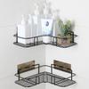 Étagère d'angle murale sans perçage pour cuisine, salle de bain ou chambre à coucher