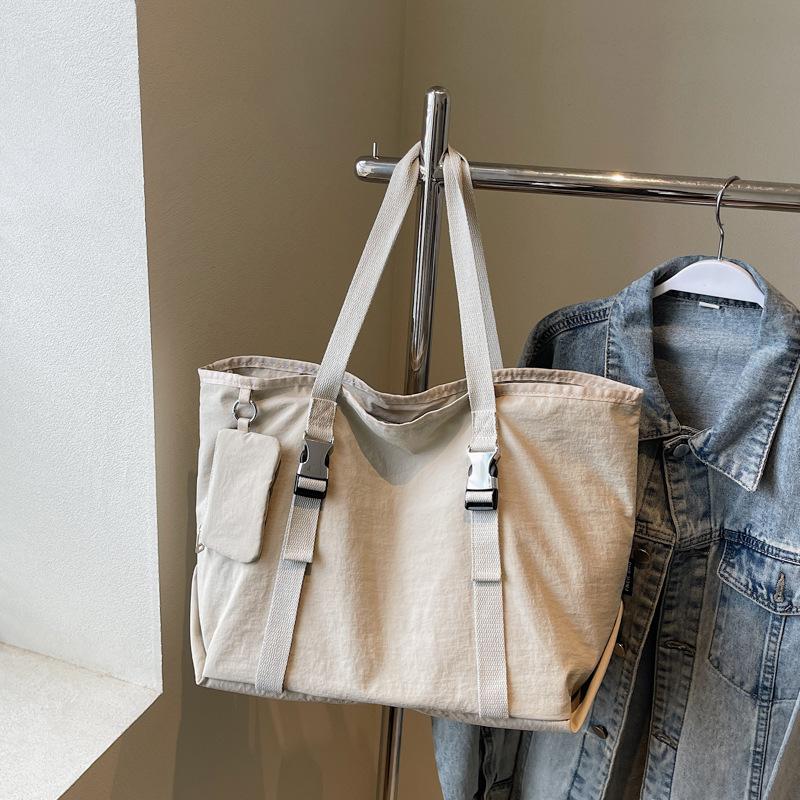 

Large Capacity Tote Bag Women s Fashion Commuter Shoulder Bag Trend Casual Canvas Bag Student Class Handbag