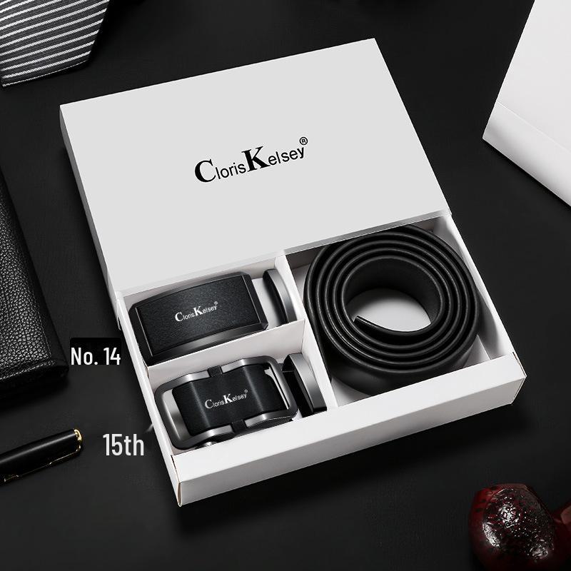 

Мужской ремень из натуральной кожи с матовой пряжкой, верхний слой из коровьей кожи, подарочная коробка в комплекте 120 cm