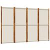 VidaXL Cloison de Séparation 4 Panneaux, Séparateur de Pièce, Écran d'Intimité, Paravent de Salon Chambre Intérieur 4003356