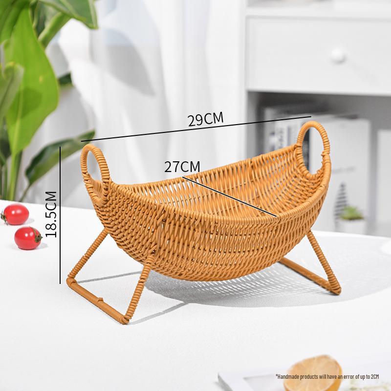 Fruit Tea Tray: Multi-layer Basket, Snack Plate, Brazier for Boiling Tea, Dried Fruit Display, Imitation Rattan Weave, Perfect for Afternoon Tea.