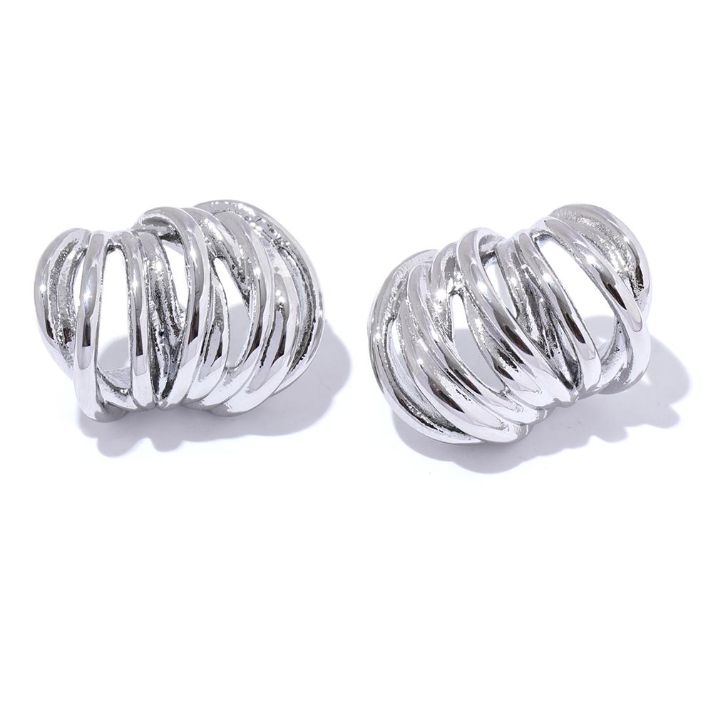 

Yhpup Waterproof Stainless Steel Geometric Daily Fashion Earrings for Women Prevent Allergy 18K PVD Plated Jewelry High Quality