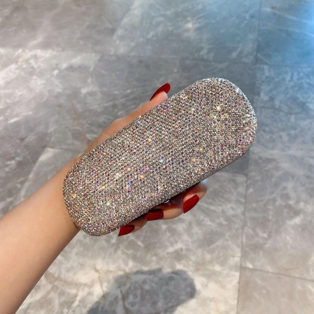 Black Rhinestone Glasses Case Large Capacity Sunglasses Protective Case Glasses Organizer  Students