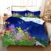 Duvet Cover Pillowcase Bedding Set Cartoon Pokemonzd Kawaii Adult Boy Girl Bedroom Decoration Children Single Double Large Size