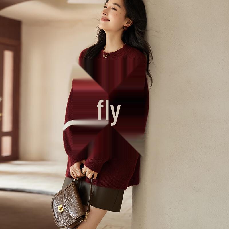 VICTORIA&VERA Women's Winter Relaxed Long-Sleeve Bow Knit Sweater V8901S17263