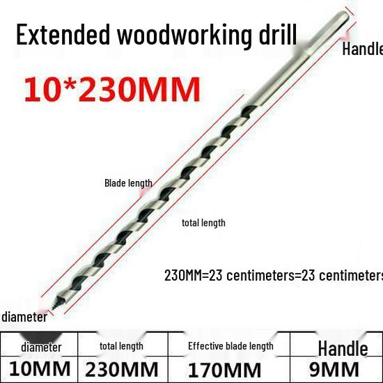 Extended Hex Shank Forstner Drill Bit for Woodworking - Door & Panel Hole Opener