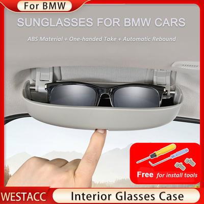 Car Glasses Case Holder Sun Glasses Box Case for BMW X1 F48 X3 F25 X5 G05 F10 F11 F20 1 2 3 5 7 Series Storage Box
