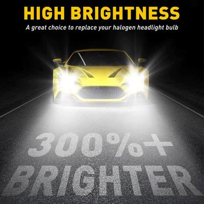 2Pcs LED Headlight Bulb High Brightness 10000 Lumens No Adapter Required Universal H7