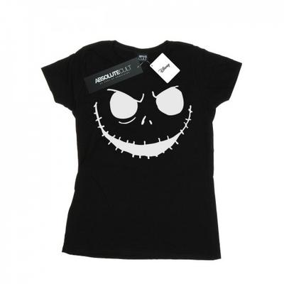 Womens/Ladies Nightmare Before Christmas JackÂ´s Face Bold Cotton T-Shirt