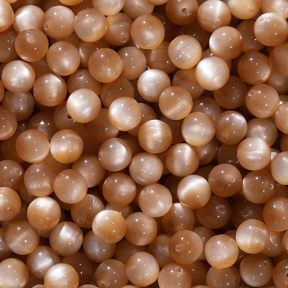 10/20Pcs/Lot 8/10/12mm Resin Imitation Cat Eye Round Beads for Handmade Making Jewelry Diy Bracelet Necklace Accessories