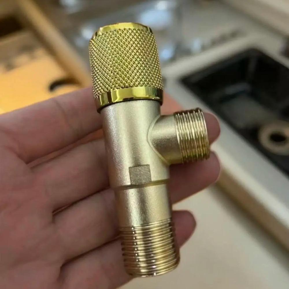 Heavy Duty Brass Angle Valve G1/2 Inch Water Stop Control for Toilet Bidet Washing Machine Heater Sink Universal Supply Fitting