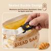 Reusable Beeswax Bread Bags Cotton Zipper Closure Fresh-Keeping Bread Bags Beeswax Coated 43*33cm Bread Storage Bags Freezer Use