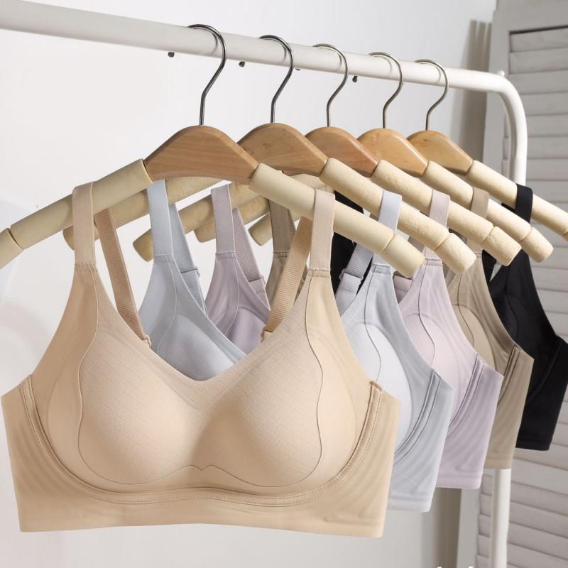Womens Seamless Thin Underwire Bra Push Up Large Bust Minimizer Breathable Comfort