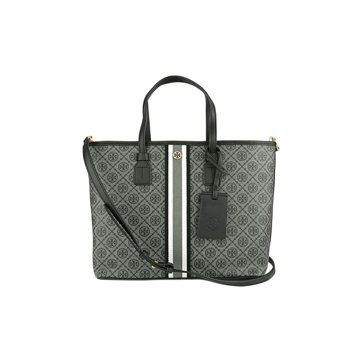 

Tory Burch T Monogram Vintage Floral Print Canvas Tote Bag Women tote Black 81963-008 Basic Set (Bag+Dust Bag)