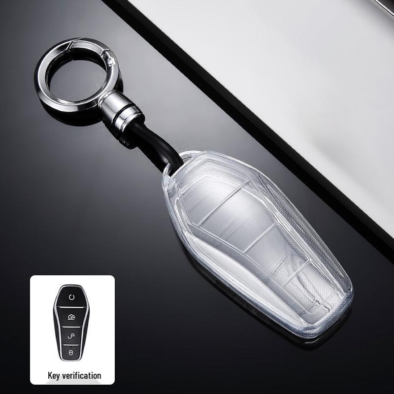 BYD Key Case: TPU Full Coverage Protective Shell for Song Qin PLUS/dmi Dolphin - Anti-Fall Design.