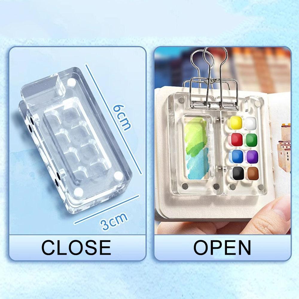 Mini Portable Palette Artist Travel Watercolor Painting Palette Set