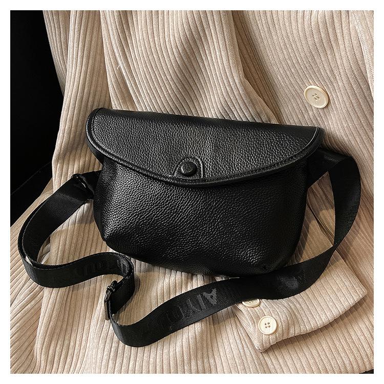 Genuine Leather, Convenient Messenger Bag, Fashionable Fanny Bag, Breast Bag, Women'S Trendy Bag, Small Temperament