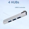 4 In 1 USB3.0 HUB Fast Speed USB3.0 4 Port USB C HUB Multiple Splitter Easy Cable Management for PC Computer