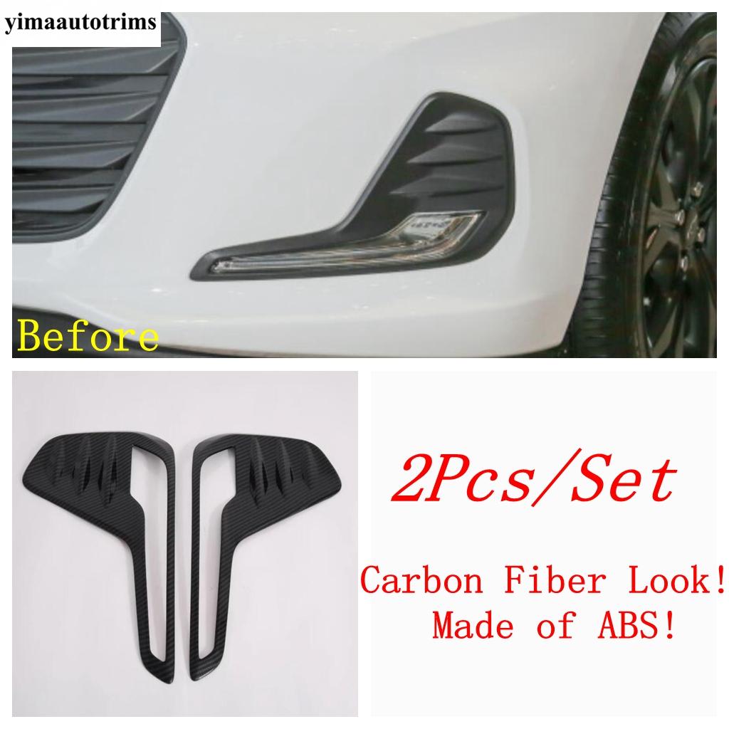 Rearview Mirror / Front Fog Light Lamp Eyebrow Cover Trim For Chevrolet Cavalier ONIX - 2024 ABS Carbon Fiber Accessories