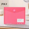 Project Document Organizer Plastic File Folder with Label Pocket, Hook And Loop Closure Clear Long-term Storage Bag Poly Envelope Folder, A4/A5/A6