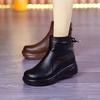 Stiefel mit dicker Sohle, runder Spitze, kurze Stiefel, Herbst und Winter, neue Samt-Warm-Baumwollstiefel, verdickte Martin-Stiefel