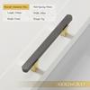 Nordic Gold Gray Cabinet Handles & Knobs - Modern Decorative Hardware Pulls for Kitchen/Dresser/Wardrobe/Furniture Door