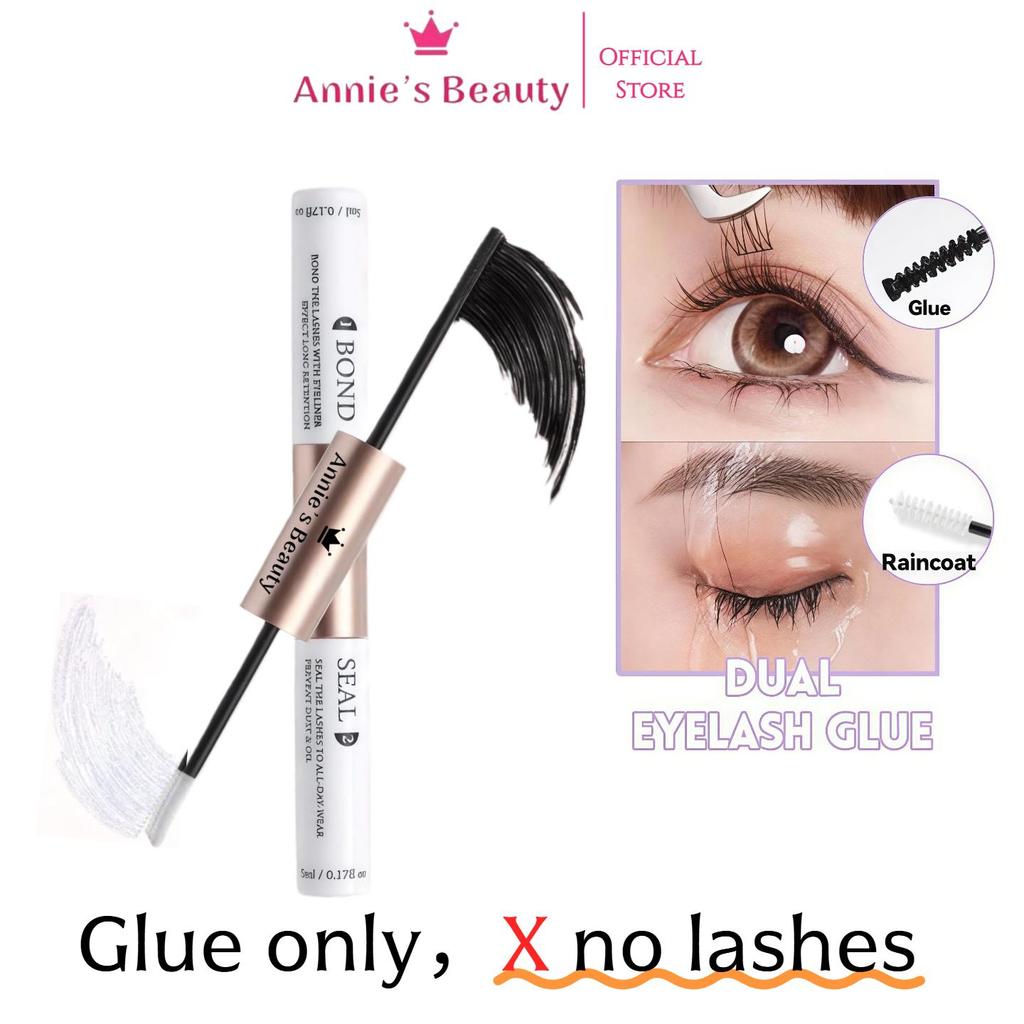 Set für falsche Wimpernkleber, doppelseitiges Design, Bond&Seal, schnelltrocknend, langanhaltend, natürlich