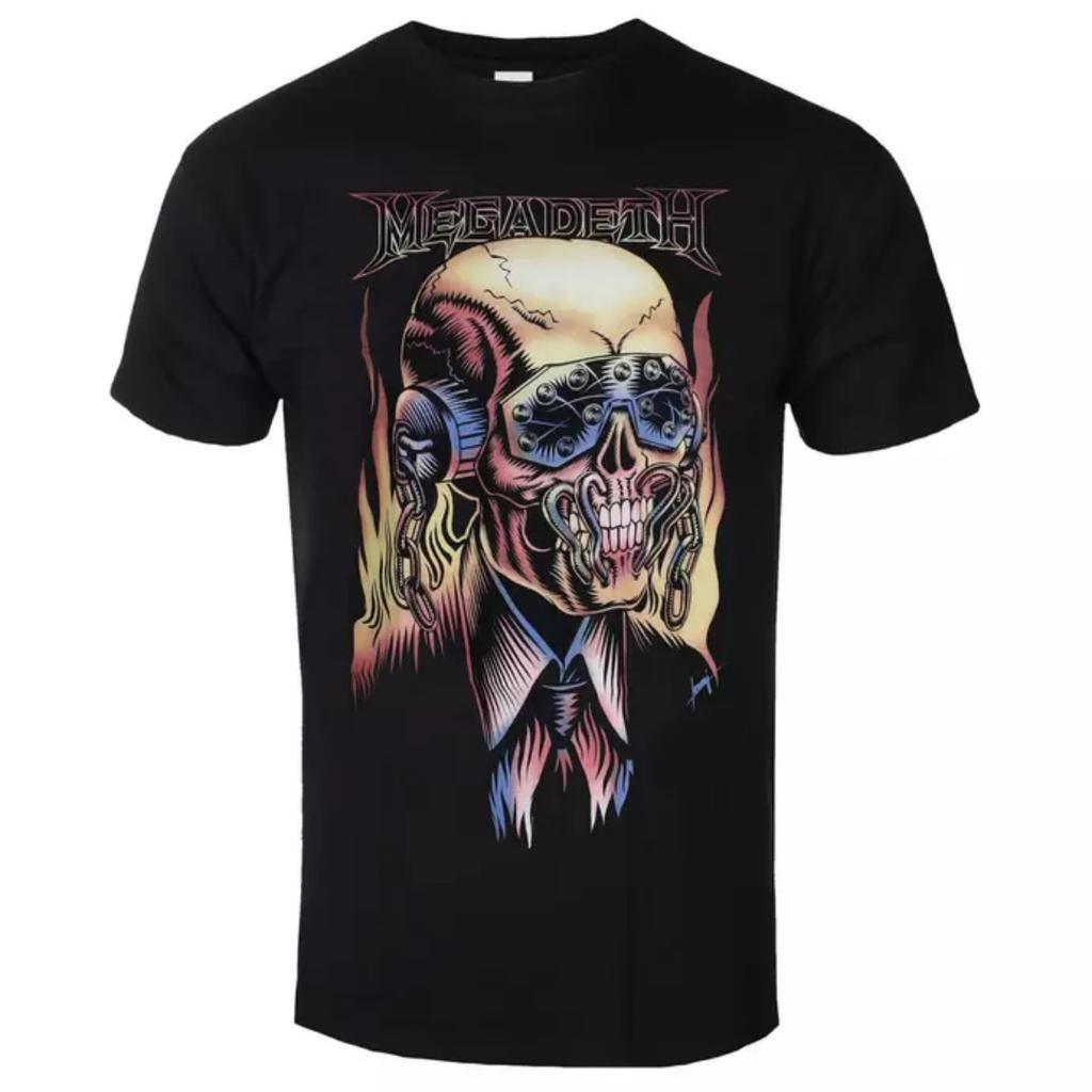 Megadeth Contrast Red Pattern Print Tshirt Criticizes Metal Band Tshirt Suitable For Both Unisex And Unisex To Wear