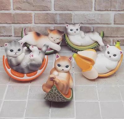 Mofusand Plump Series Blind Box Hamburger Bread Cat Fruit Cat Figures Kawaii Desktop Decoration Collectable Toy Festival Gift
