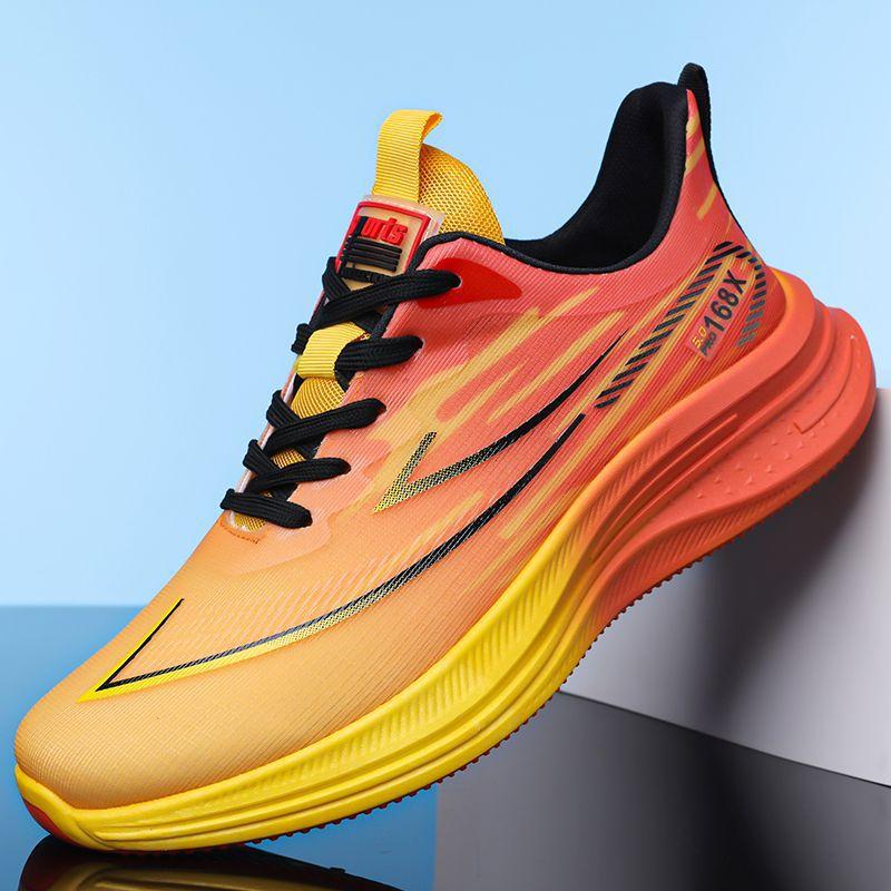 Men's shoes, new summer breathable thin running shoes, shock-absorbing running shoes, men's summer sports shoes