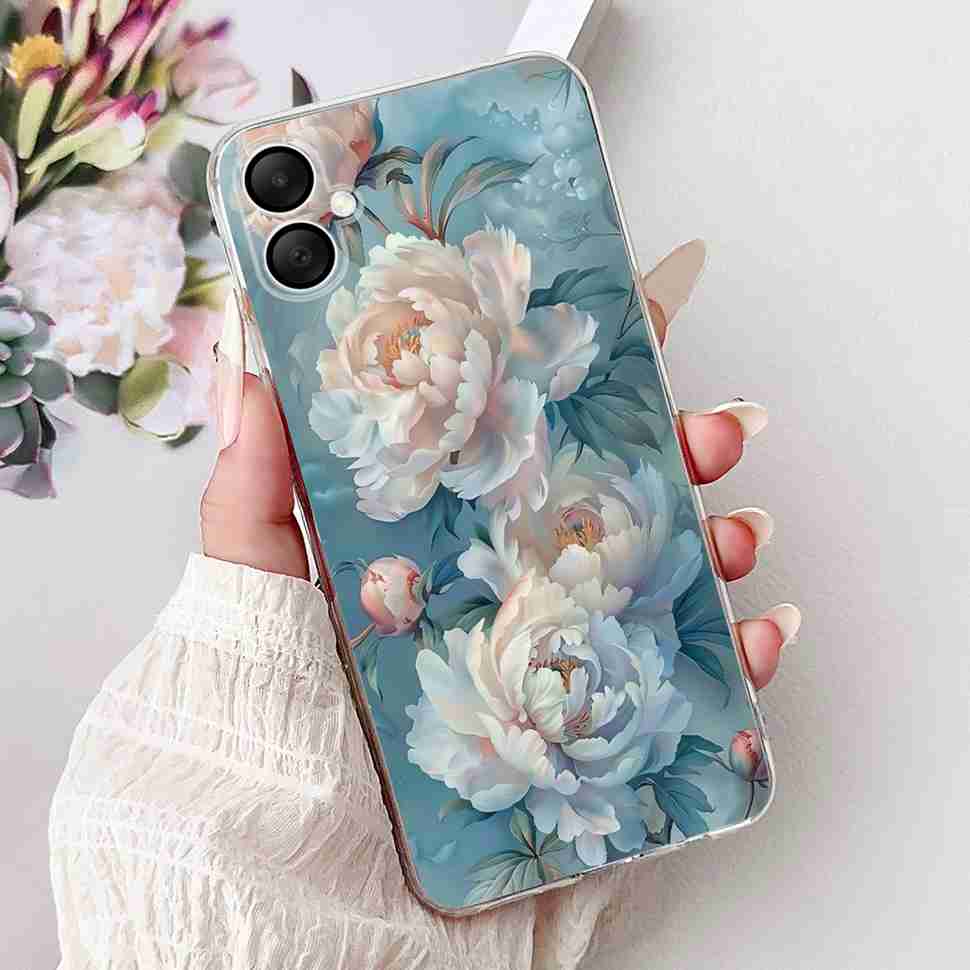 For Samsung Galaxy A06 Case A065F A065M Fashion Girls Flowers Soft Silicone Back Cover For Samsung A06 A05 SamsungA05 Case