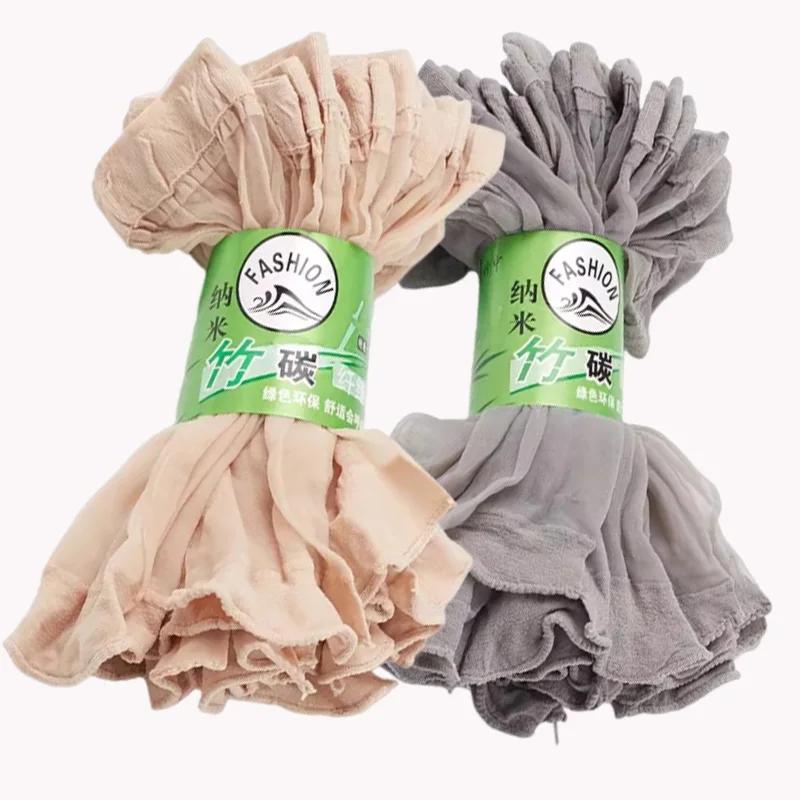 High Quality Women Velvet Socks Pack Female Summer Thin Silk Transparent Black Sock Sexy Ankle Nylon Solid Color Stockings
