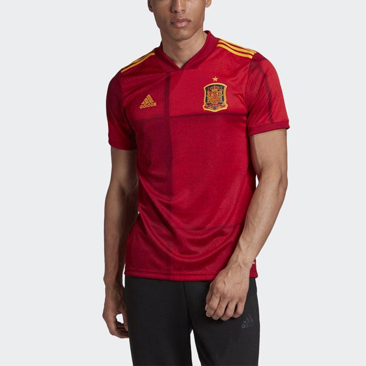 adidas 2020 Európsky pohár Španielsko Domáce Fanúšikovské vydanie Futbalové tričko Pánske Vrchné diely Červená FR8361